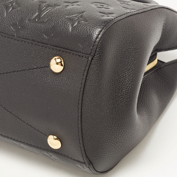 Pre Owned Louis Vuitton Black Monogram Empreinte Leather Montaigne MM Bag