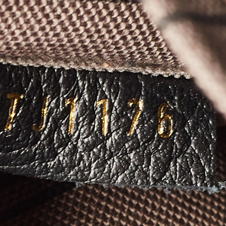 Pre Owned Louis Vuitton Black Monogram Empreinte Leather Montaigne MM Bag