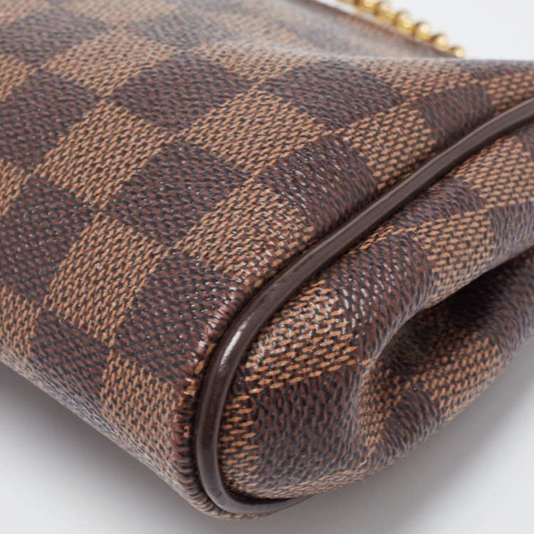 Pre Owned Louis Vuitton Damier Ebene Canvas Eva Pochette
