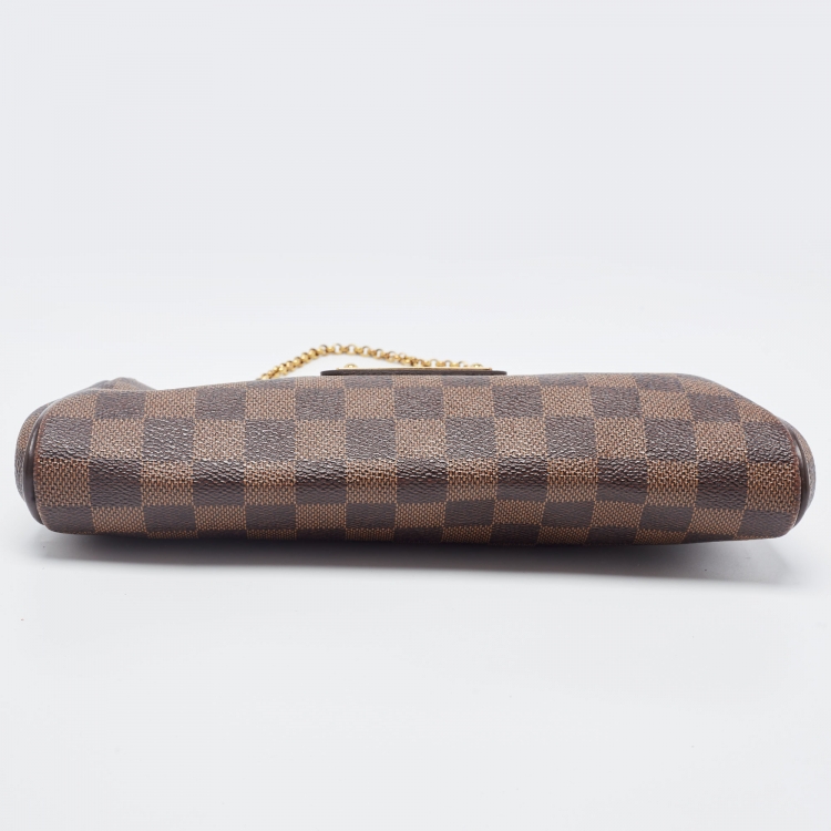 Pre Owned Louis Vuitton Damier Ebene Canvas Eva Pochette