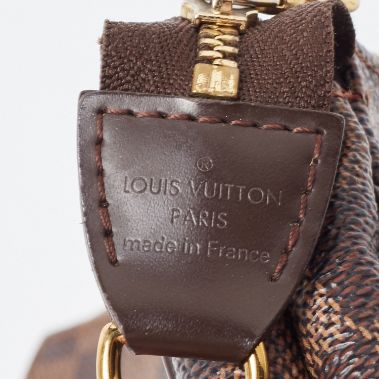 Pre Owned Louis Vuitton Damier Ebene Canvas Eva Pochette
