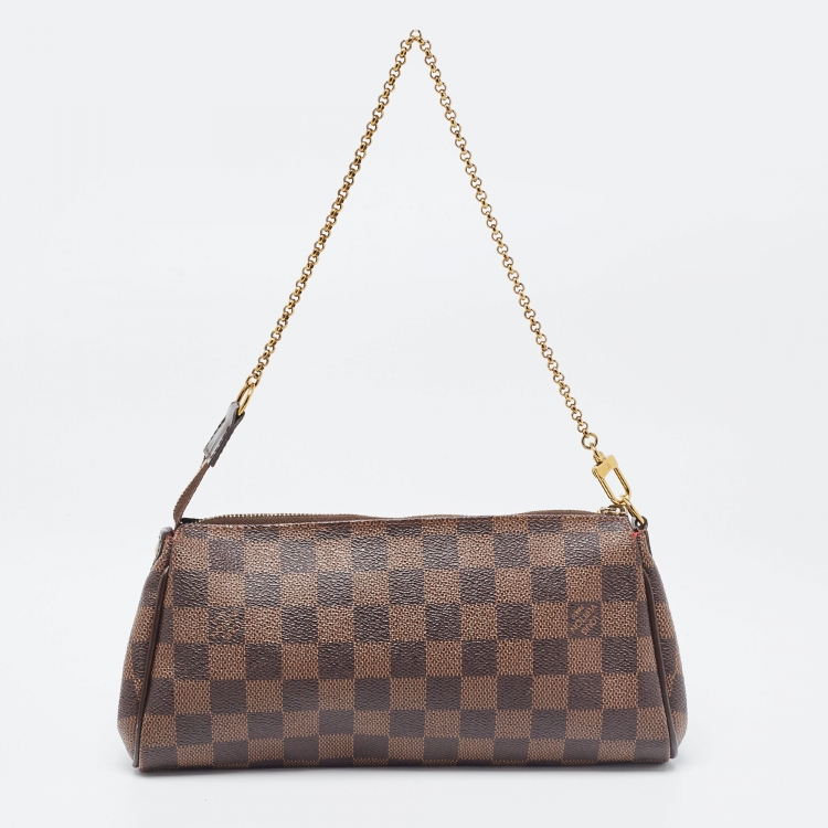 Pre Owned Louis Vuitton Damier Ebene Canvas Eva Pochette