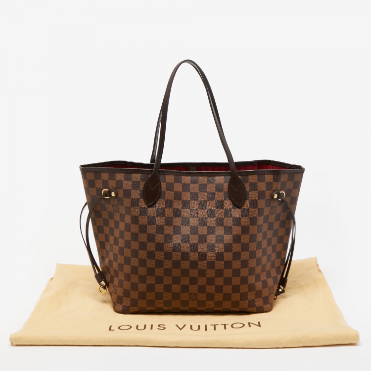 Pre Owned Louis Vuitton Damier Ebene Canvas Neverfull MM Bag