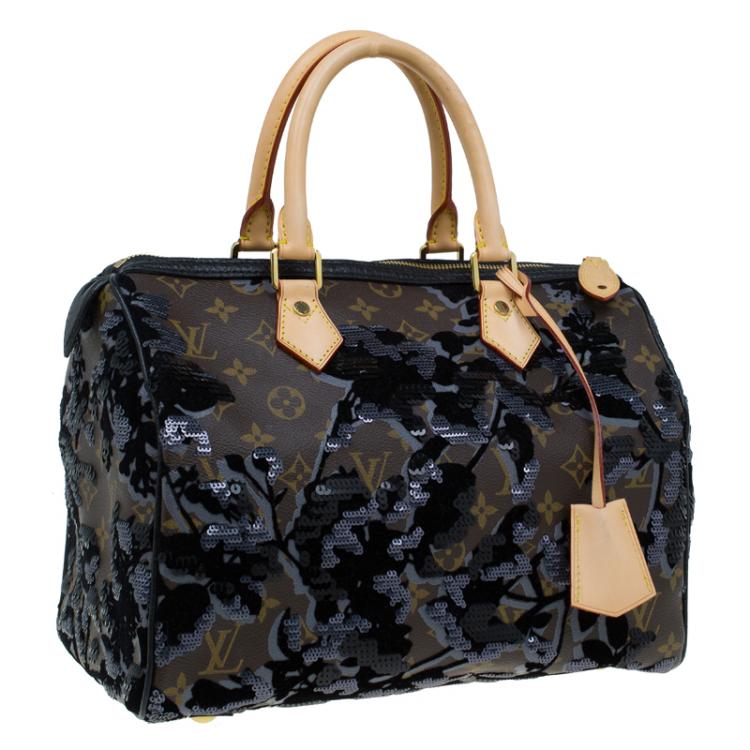 Pre Owned Louis Vuitton Monogram Canvas Limited Edition Fleur De Jais Speedy 30 Bag