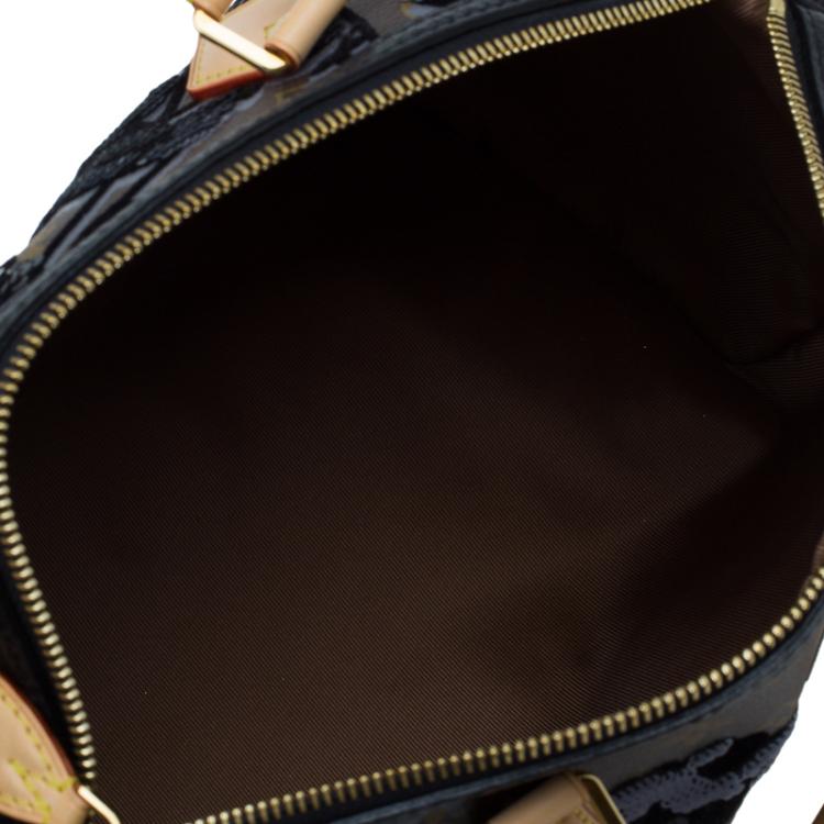 Pre Owned Louis Vuitton Monogram Canvas Limited Edition Fleur De Jais Speedy 30 Bag