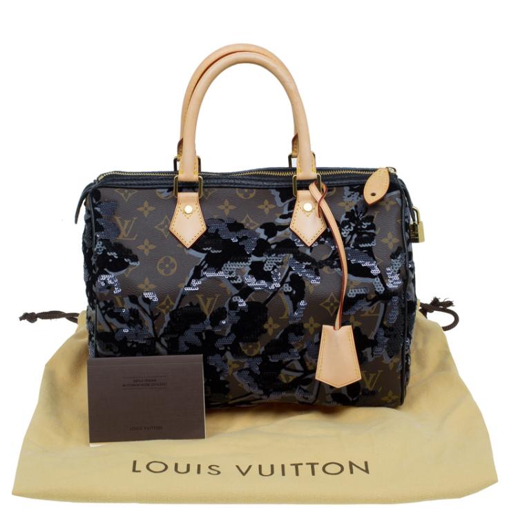 Pre Owned Louis Vuitton Monogram Canvas Limited Edition Fleur De Jais Speedy 30 Bag