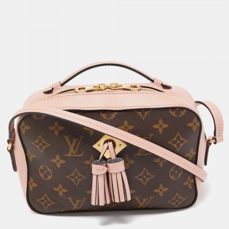 Louis Vuitton Saintonge Handbag Monogram Canvas with Leather at
