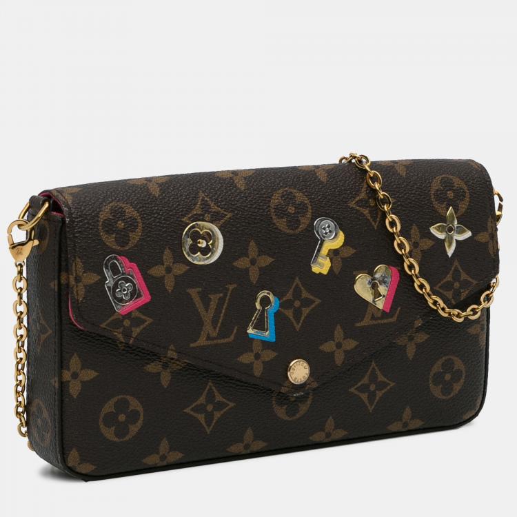 Pre Owned Louis Vuitton Monogram Love Lock Pochette Felicie