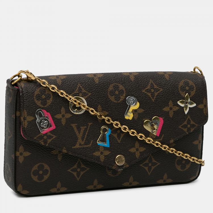Pre Owned Louis Vuitton Monogram Love Lock Pochette Felicie