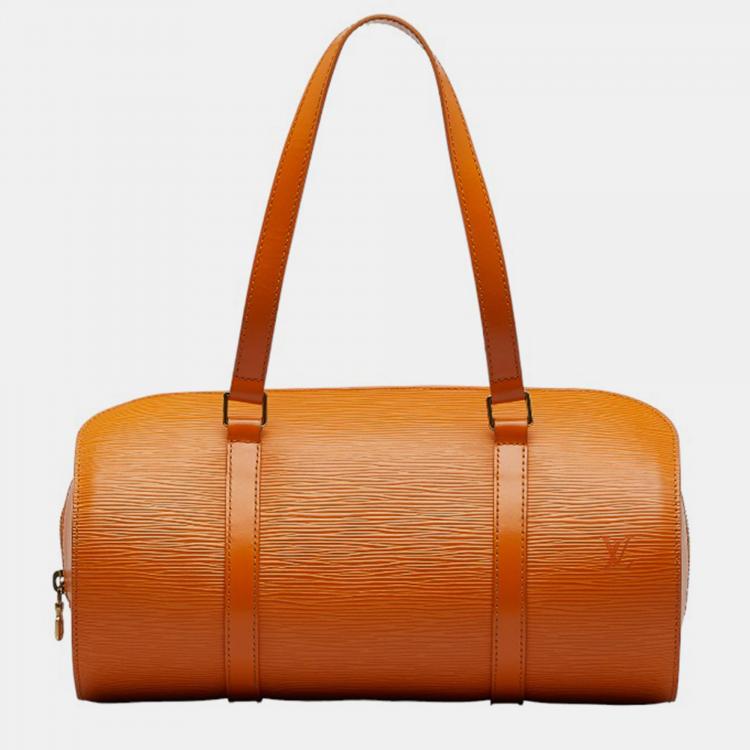 Louis Vuitton Orange Epi Leather Soufflot Satchel Bag Louis Vuitton