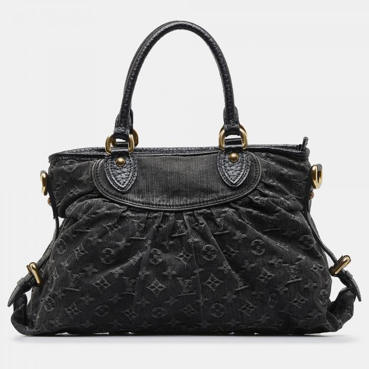 Louis Vuitton Black Denim Monogram Denim Neo Cabby MM Bag