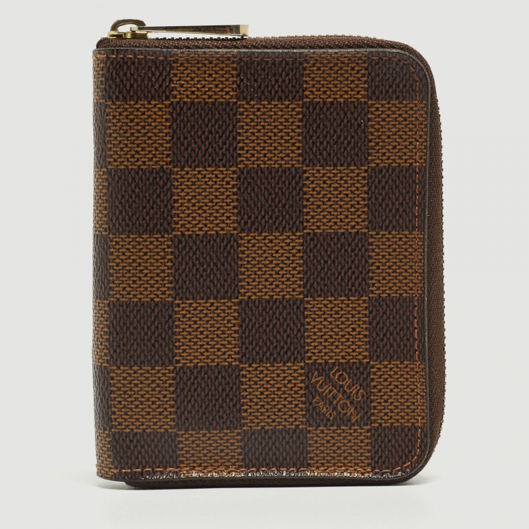 Louis Vuitton Women's Pre-Loved Zippy Wallet, Damier Ebene, Brown, One Size