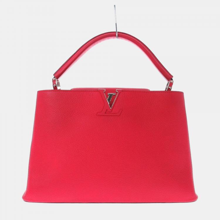 Louis Vuitton Leather Capucines MM Top-Handle Bag