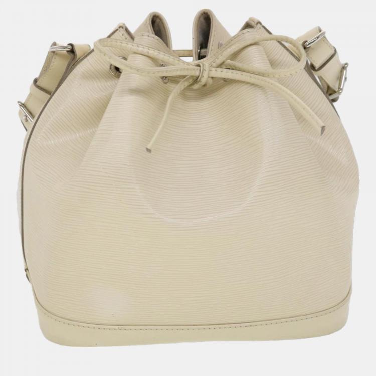 Louis Vuitton White Epi Leather Noe Bucket Bag Louis Vuitton