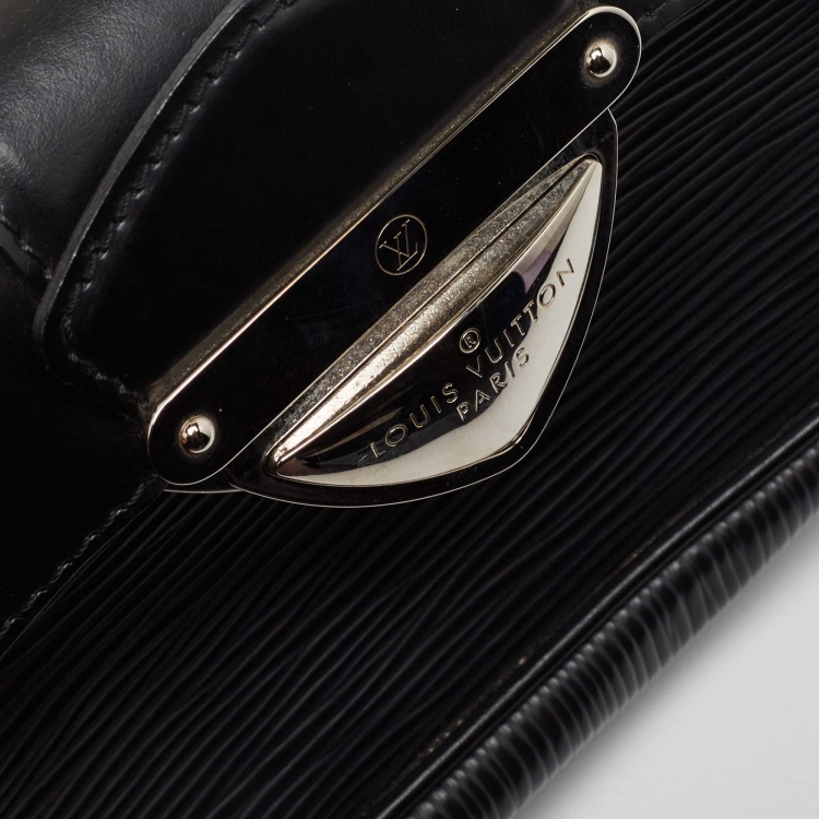 Pre Owned Louis Vuitton Black Epi Leather Pochette Montaigne Bag