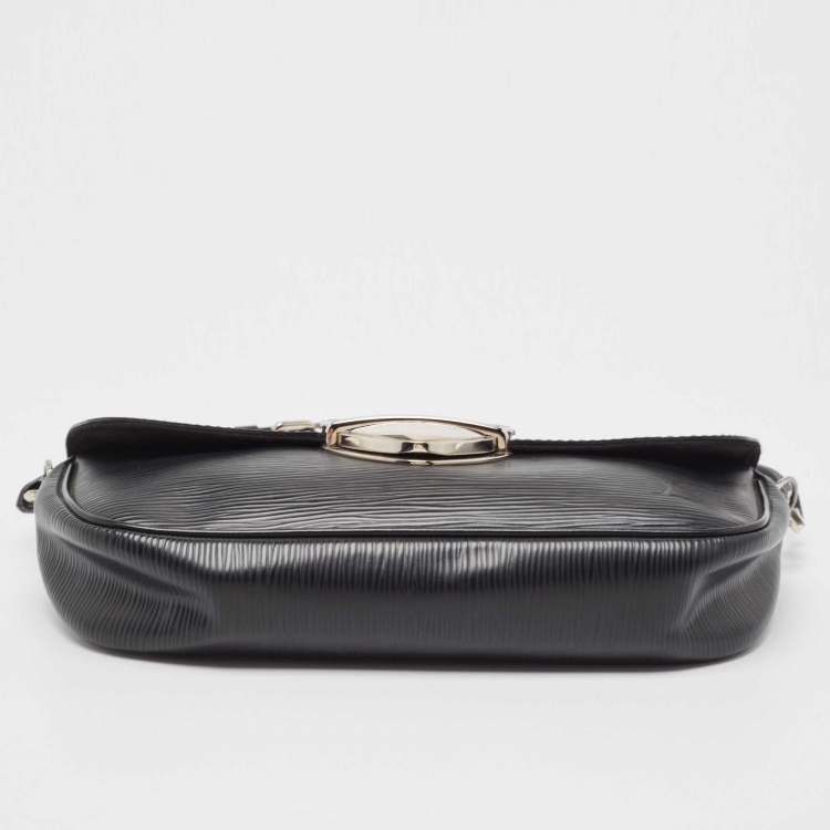 Pre Owned Louis Vuitton Black Epi Leather Pochette Montaigne Bag