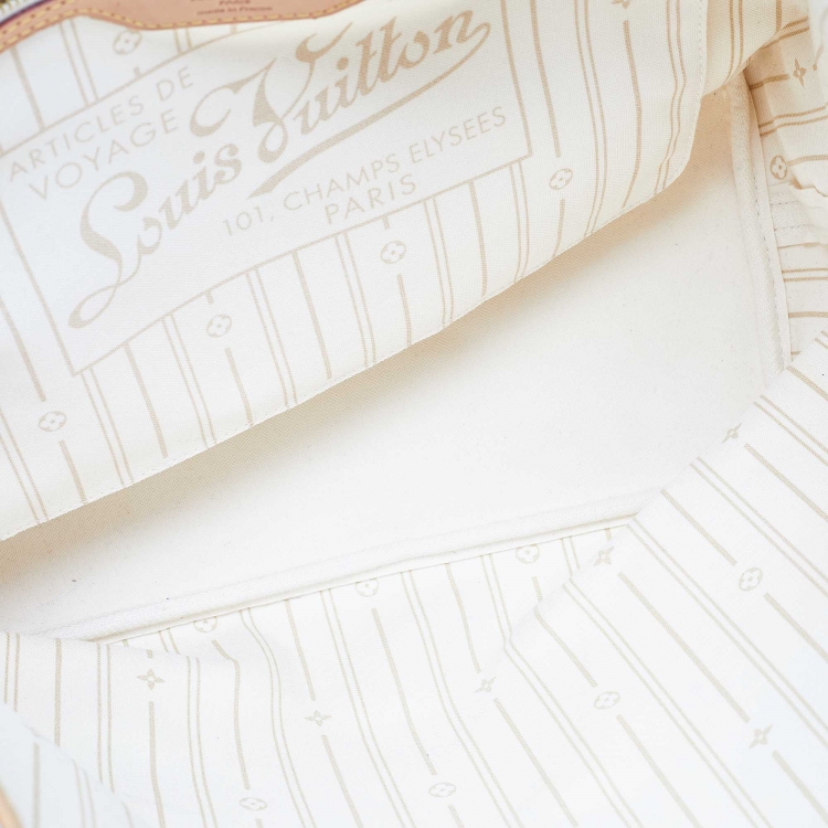 Pre Owned Louis Vuitton Damier Azur Canvas Neverfull MM Bag