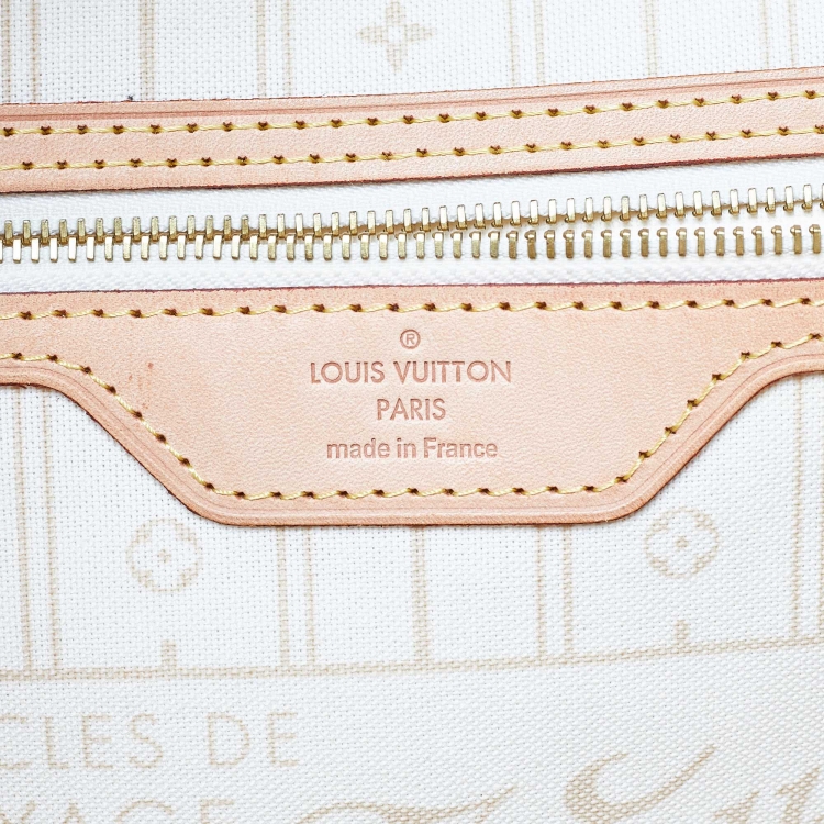 Pre Owned Louis Vuitton Damier Azur Canvas Neverfull MM Bag