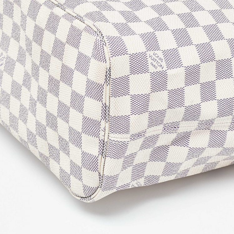 Pre Owned Louis Vuitton Damier Azur Canvas Neverfull MM Bag