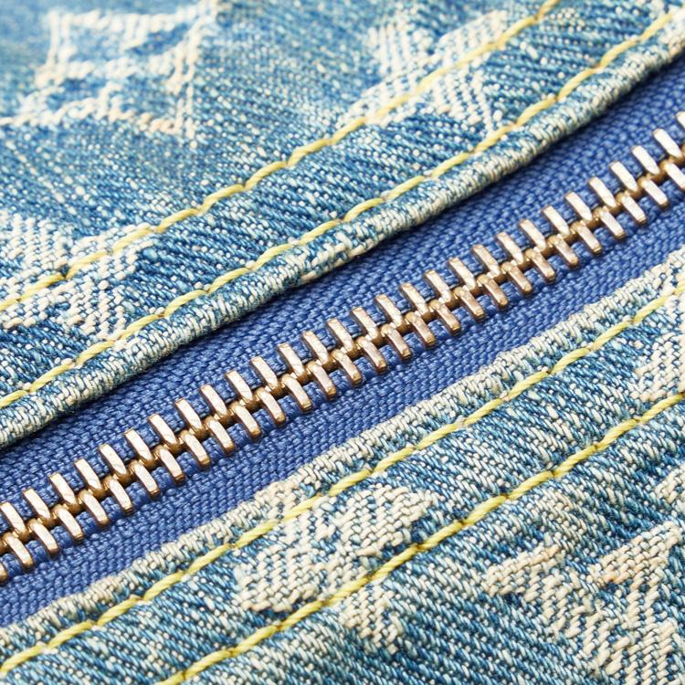 Pre Owned Louis Vuitton Blue Monogram Denim Baggy GM