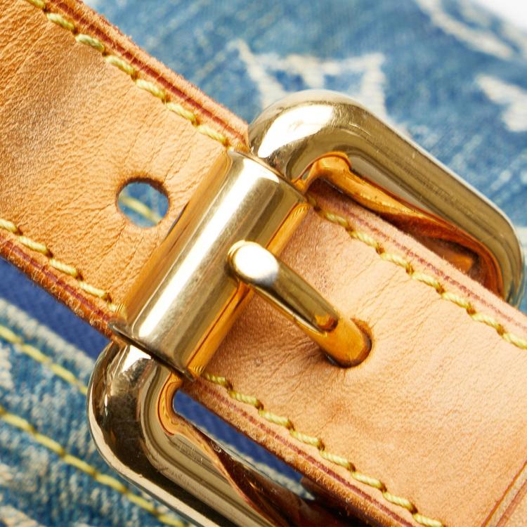 Pre Owned Louis Vuitton Blue Monogram Denim Baggy GM