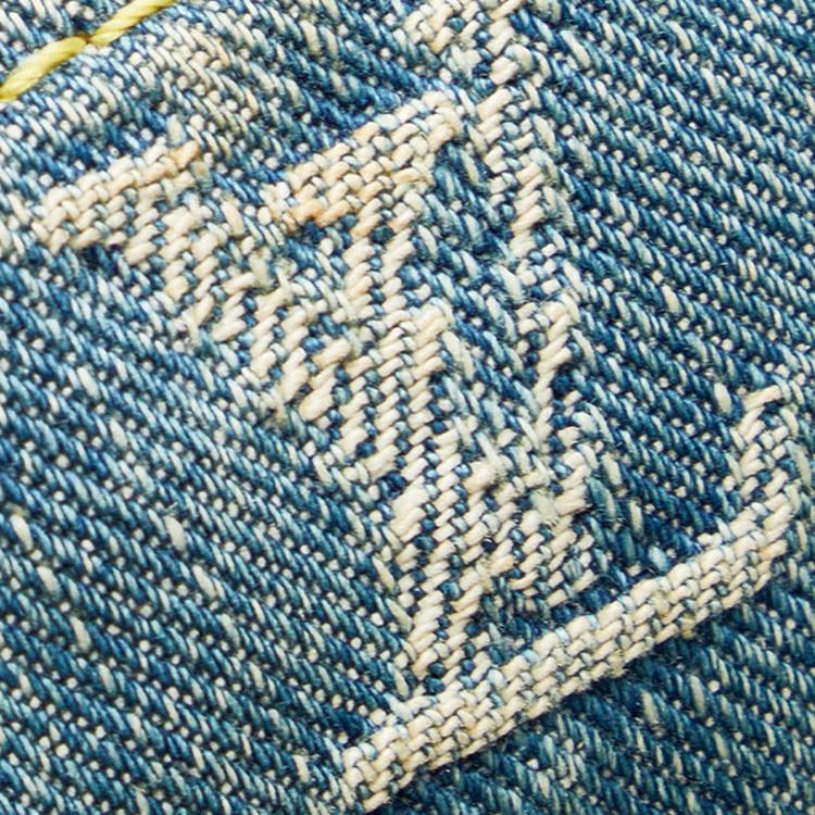 Pre Owned Louis Vuitton Blue Monogram Denim Baggy GM