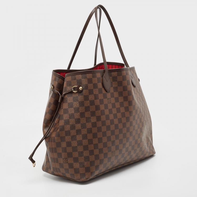Pre Owned Louis Vuitton Damier Ebene Canvas Neverfull GM Bag