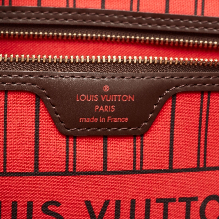 Pre Owned Louis Vuitton Damier Ebene Canvas Neverfull GM Bag