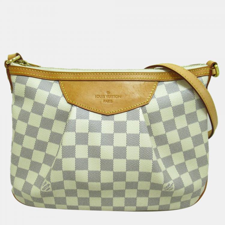 Louis vuitton discount white checkered purse