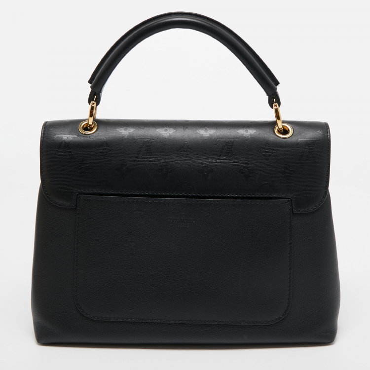 Pre Owned Louis Vuitton Black Monogram Leather Very One Handle Bag