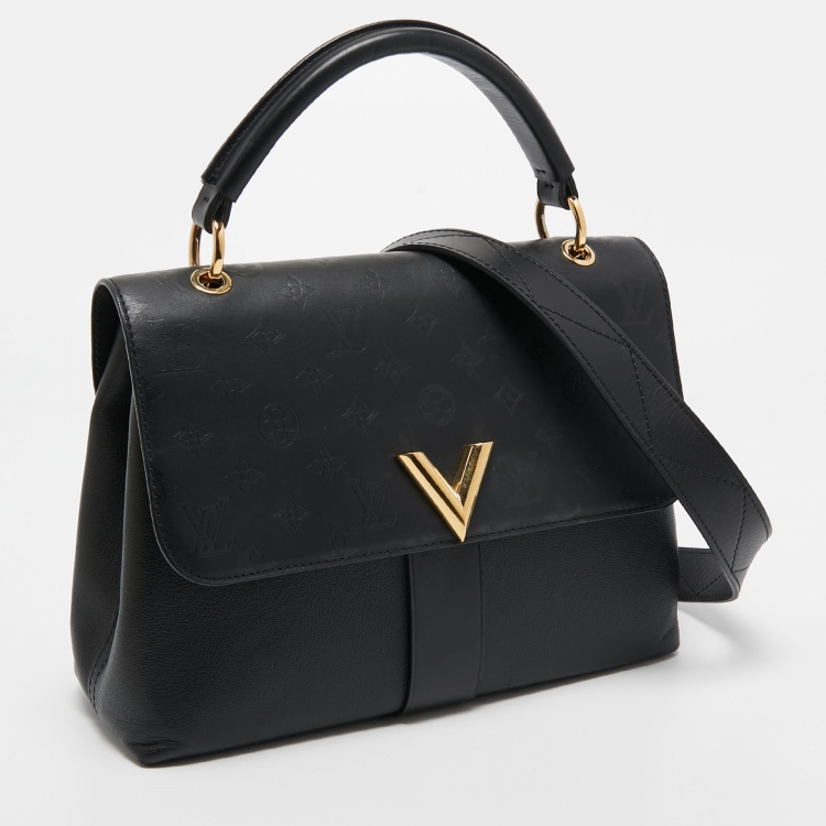 Pre Owned Louis Vuitton Black Monogram Leather Very One Handle Bag