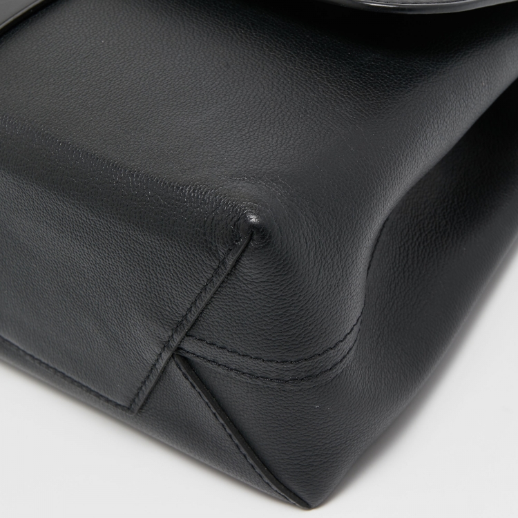 Pre Owned Louis Vuitton Black Monogram Leather Very One Handle Bag