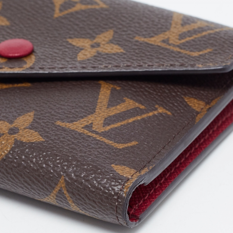 Pre Owned Louis Vuitton Aurore Monogram Canvas Victorine Compact Wallet