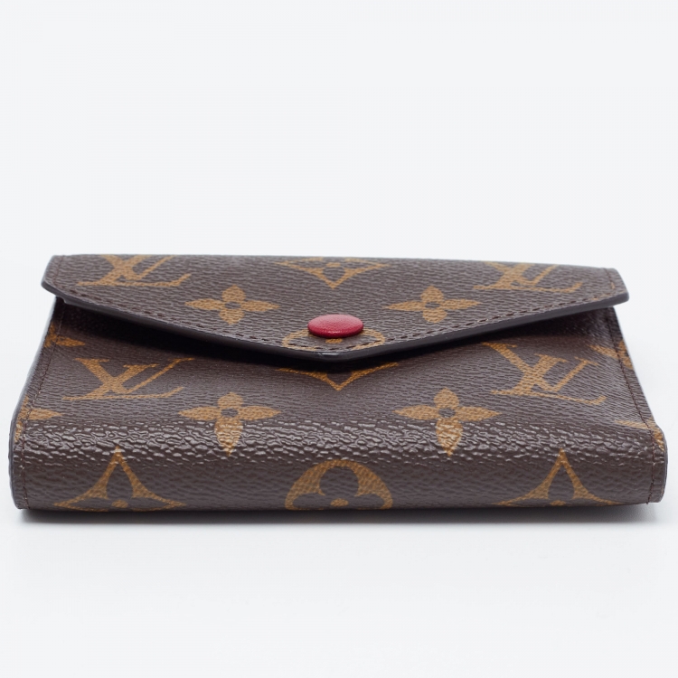 Pre Owned Louis Vuitton Aurore Monogram Canvas Victorine Compact Wallet