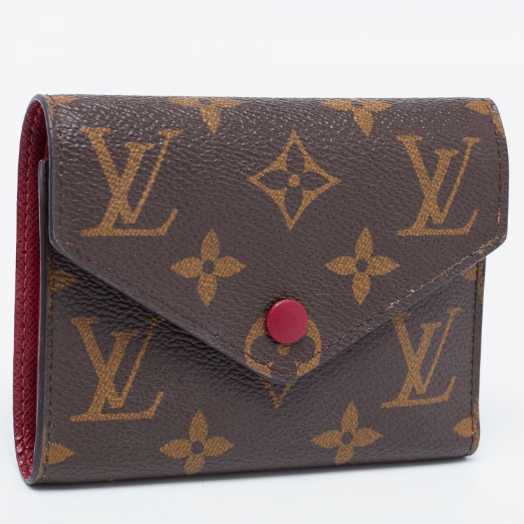 Pre Owned Louis Vuitton Aurore Monogram Canvas Victorine Compact Wallet