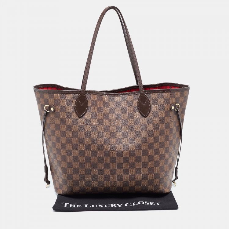 Pre Owned Louis Vuitton Damier Ebene Canvas Neverfull MM Bag