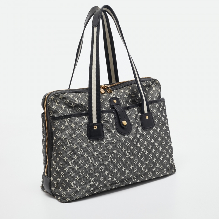 Pre Owned Louis Vuitton Black/White Canvas Fabric Mini Lin Sac Mary Kate Shoulder Bag