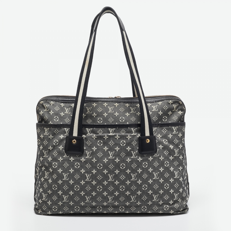 Pre Owned Louis Vuitton Black/White Canvas Fabric Mini Lin Sac Mary Kate Shoulder Bag