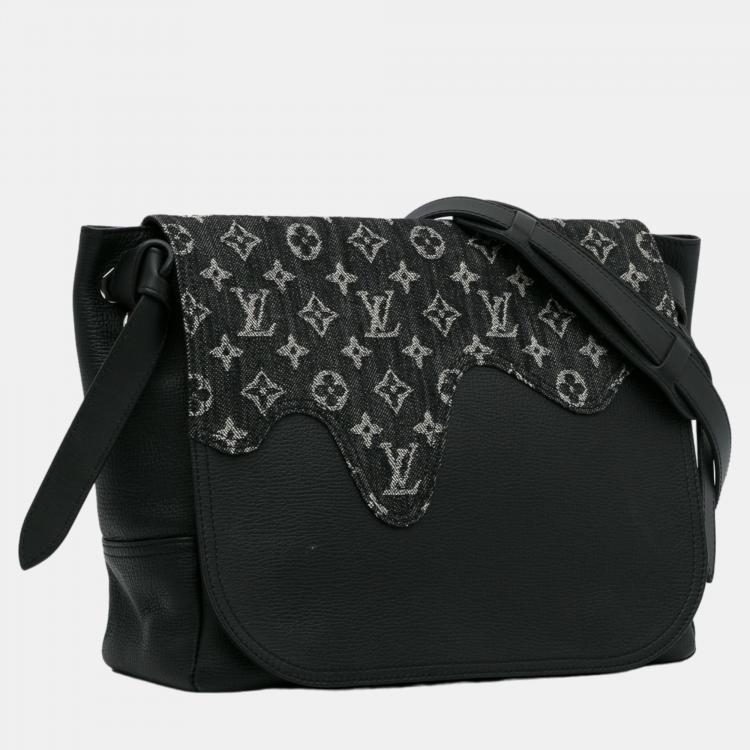 Louis Vuitton Black Monogram Denim Taurillon Nigo Besace Tokyo