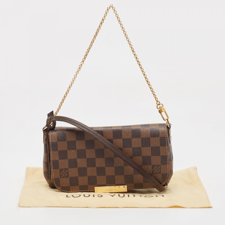 Pre Owned Louis Vuitton Damier Ebene Canvas Favorite PM Bag