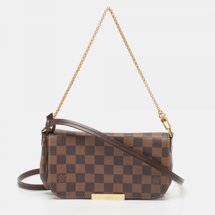 Pre Owned Louis Vuitton Damier Ebene Canvas Favorite PM Bag