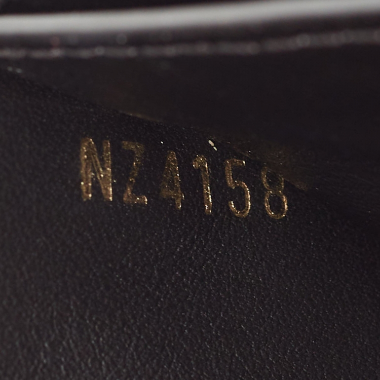 Pre Owned Louis Vuitton Black Leather Love Lock New Wave Long Wallet