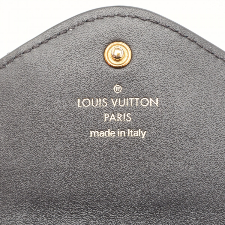 Pre Owned Louis Vuitton Black Leather Love Lock New Wave Long Wallet