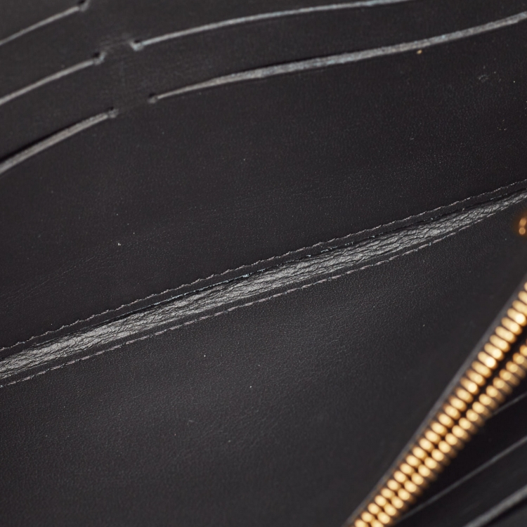 Pre Owned Louis Vuitton Black Leather Love Lock New Wave Long Wallet