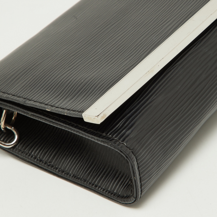 Pre Owned Louis Vuitton Black Epi Leather Sevigne Clutch Bag