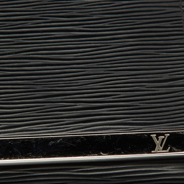 Pre Owned Louis Vuitton Black Epi Leather Sevigne Clutch Bag