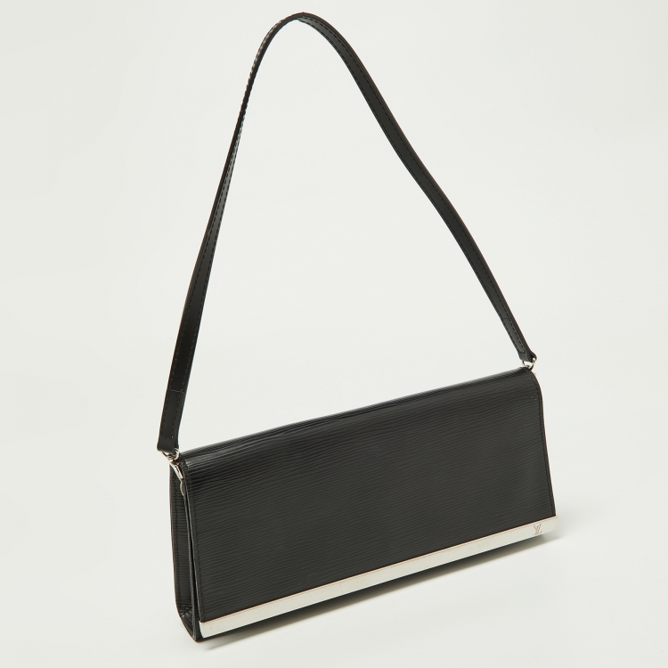 Pre Owned Louis Vuitton Black Epi Leather Sevigne Clutch Bag