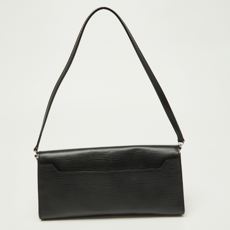 Pre Owned Louis Vuitton Black Epi Leather Sevigne Clutch Bag