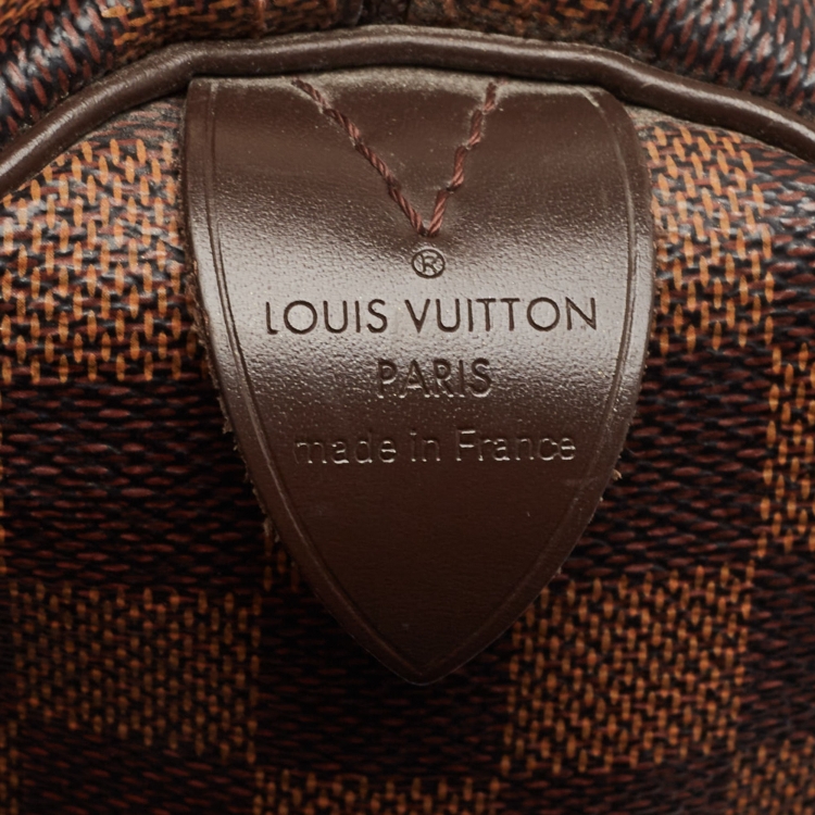Pre Owned Louis Vuitton Damier Ebene Canvas Speedy 30 Bag