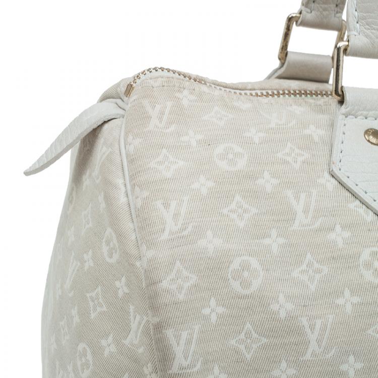 Pre Owned Louis Vuitton Dune Monogram Mini Lin Speedy 30